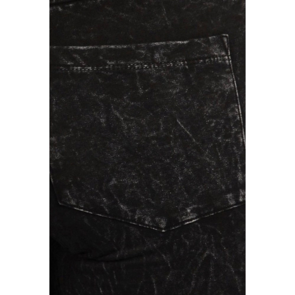 SOLD OUT Black Mineral Wash French Terry Flared Bell Bottom Pull On Pants - Picture 4 of 5